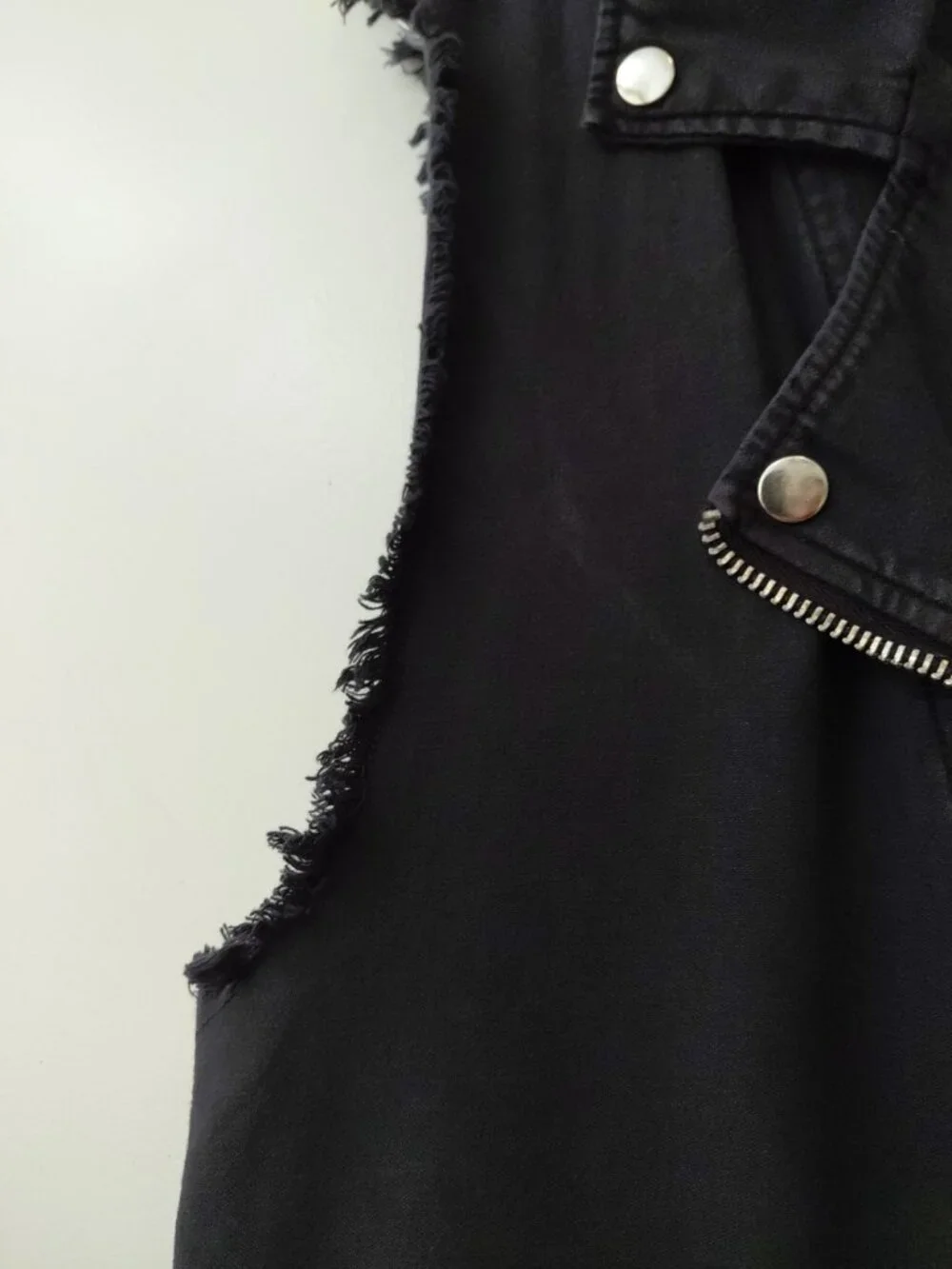 Free People Charcoal Grey Sleeveless Zip Moto Dress Small